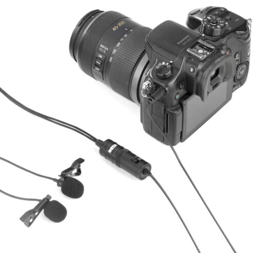 MBoya Double Micro Cravate BY-M1DM Microphone portatif professionnel adapté à l’enregistrement vidéo et audio